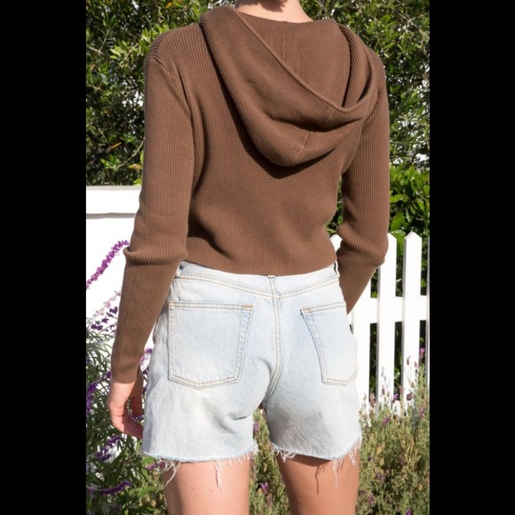 brown arden moletom com capuz brandy melville